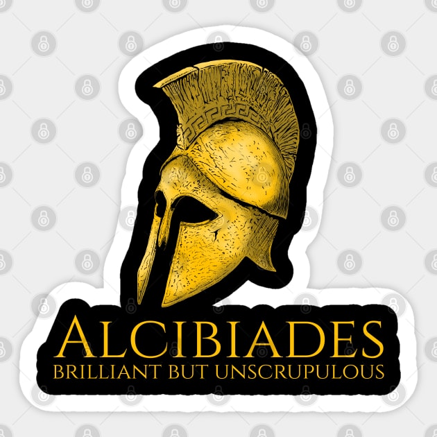 Ancient Greek History Peloponnesian War - Alcibiades Sticker by Styr Designs